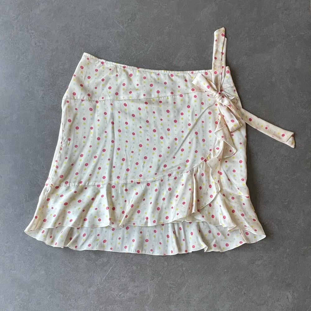 NEW RARE FINDS VINTAGE TOUPY FRANCE SILK WOMENS ASYMMETRICAL SKIRT S 42